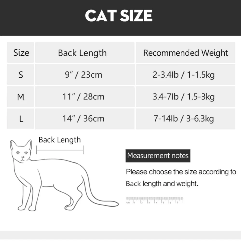 Cat post surgery recovery suit